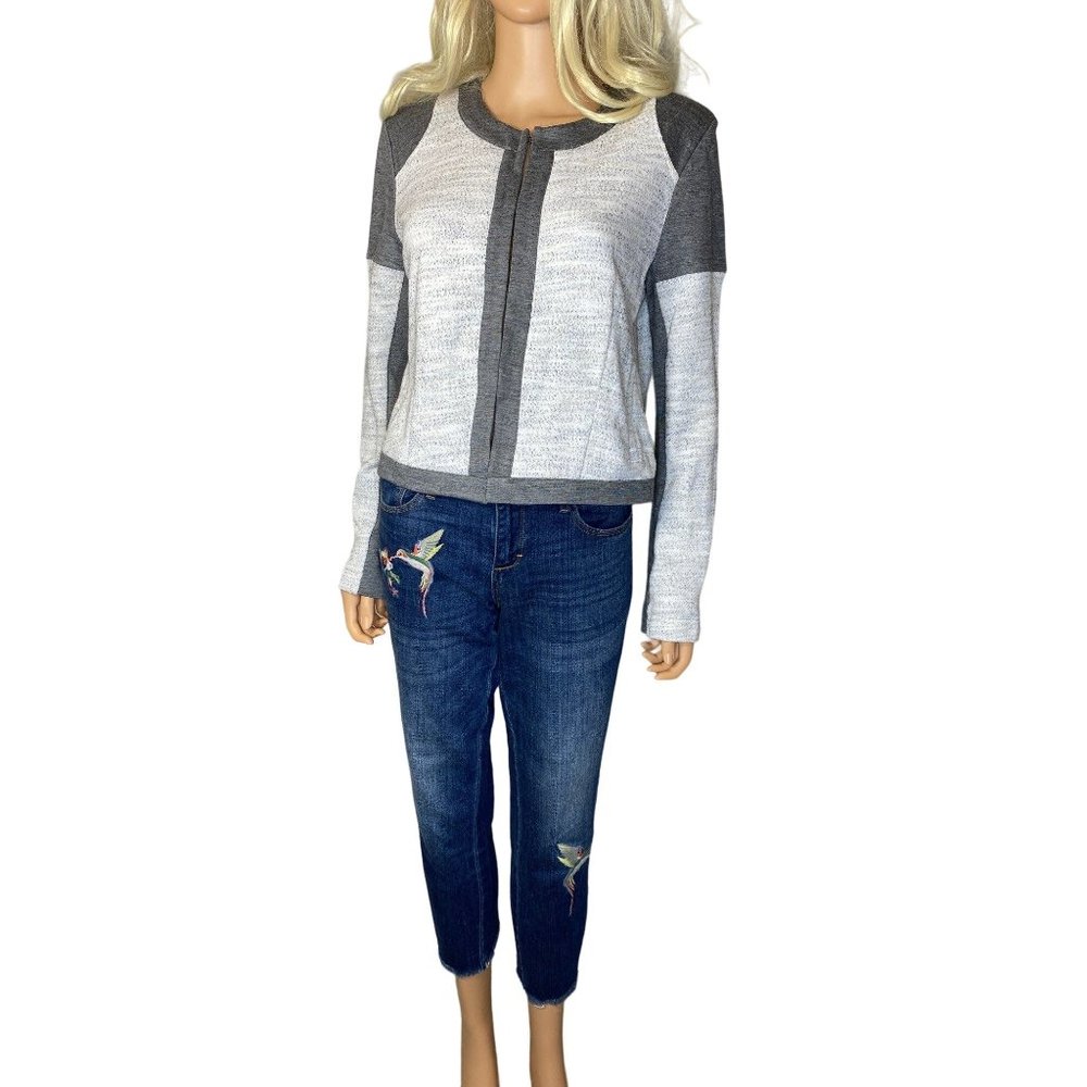NWT CAbi Shrunken Moto Blazer Jacket M in Gunmetal Gray #211 MSRP$158 - Picture 13 of 16